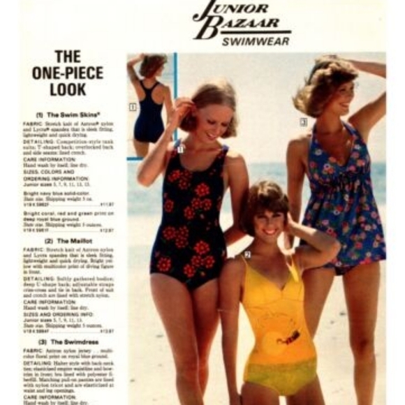 Rare Vintage 1960s Sears JR Bazaar Mod Yellow Checkered Daisy Full Apron Bikini - Picture 5 of 16